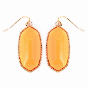 Dobbi VE-1117NOPE Gem Cut Small Drop Earrings ( Variety Of Colors Avai