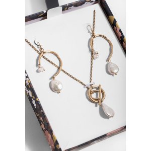 Saachiwholesale 612896 Pearl Necklace And Earring Gift Box (pack Of 1)