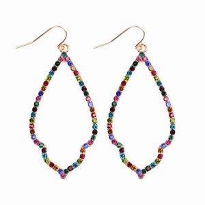 Dobbi VE2580DML Multi-color Rhinestone Drop Dangling Earrings ( Variet