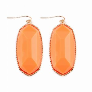 Dobbi VE-1117NOR Gem Cut Small Drop Earrings ( Variety Of Colors Avail