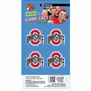 Innovative WCB19R OHIO STATE Waterless Peel  Stick Temporary Tattoos F