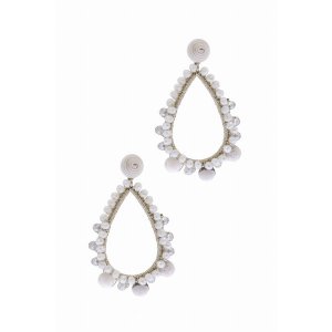 Saachiwholesale 610029 Mahal Natural Stone Drop Earring (pack Of 1)