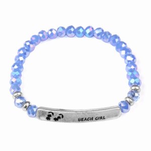 Dobbi 83527BLSV Beach Girl Bar Beads Bracelets ( Variety Of Colors Ava