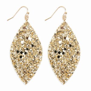 Dobbi HDE2561G Sequin Marquise Metal Drop Dangling Earrings ( Variety 