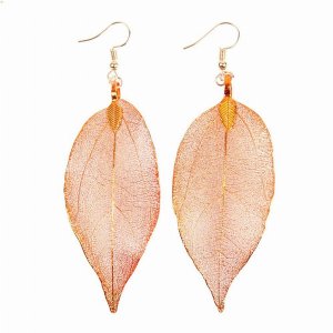 Dobbi 24468ORG Cast Leaf Fish Hook Earrings ( Variety Colors Available