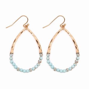 Dobbi ME3037TQS Semi Precious Pearshape Earrings ( Variety Colors Avai