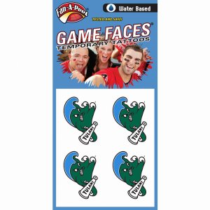 Innovative WCJ72R TULANE Waterless Peel  Stick Temporary Tattoos Fan-a