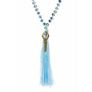 Saachiwholesale 607761 Key Long Knotted Tassel Necklace (pack Of 1)