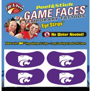 Innovative ES92R KANSAS STATE Black Eye Strips Fan-a-peel  Gamesfaces 