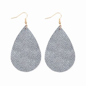 Dobbi HDE2272MBL Teardrop Leather Earrings ( Variety Of Colors Availab