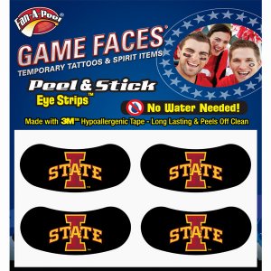 Innovative ES47R IOWA STATE Black Eye Strips Fan-a-peel  Gamesfaces (p