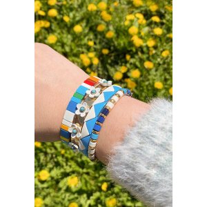 Saachiwholesale 612973-D Meadow Sky Bracelet Set (pack Of 1)