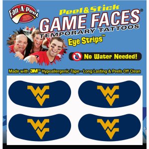 Innovative ES79R WEST VIRGINIA Black Eye Strips Fan-a-peel  Gamesfaces