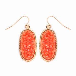 Dobbi VE-1549GDCO Druzy Small Drop Dangling Earrings ( Variety Of Colo