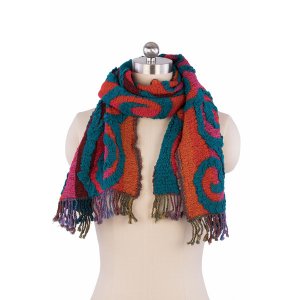 Saachiwholesale 105944 Multi Swirl Scarf (pack Of 1)