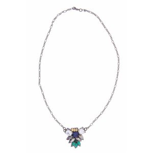 Saachiwholesale 614537 Modern Mosaic Necklace (pack Of 1)