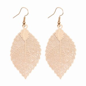 Dobbi Leaf-HDE2317G Filigree Leaf Cast Hook Earrings ( Variety Colors 