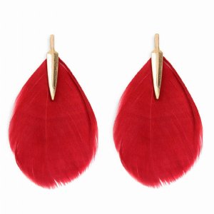 Dobbi B1E2464BU Single Feather Post Drop Dangling Earrings ( Variety O