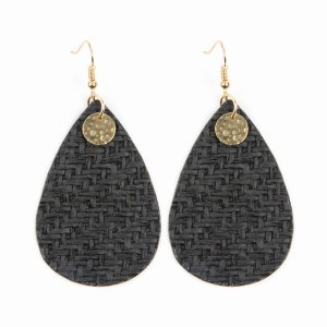 Dobbi HDE2621BK Weaved Fiber Teardrop Drop Dangle Earrings ( Variety O