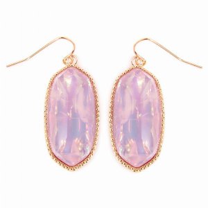 Dobbi VE-1117GDLVOP Gem Cut Small Drop Earrings ( Variety Of Colors Av