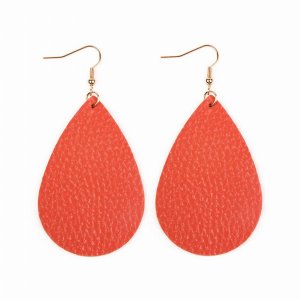 Dobbi HDE2272CO Teardrop Leather Earrings ( Variety Of Colors Availabl