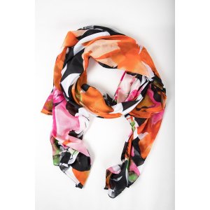 Saachiwholesale 153925 Multi-color Abstract Print Scarf (pack Of 1)