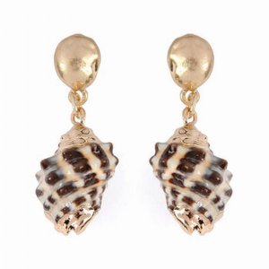 Dobbi HDE2285 Sea Shell Drop Dangling Earrings With Gold Effect ( Vari