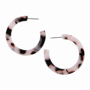 Dobbi VE2292WTO Colorful Post Hoop Resin Earrings ( Variety Colors Ava