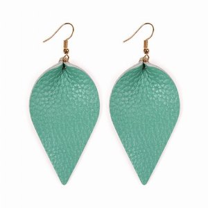 Dobbi HDE2205MN Teardrop Shape Pinched Leather Earrings ( Variety Of C