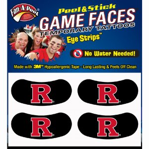 Innovative ES277R RUTGERS Black Eye Strips Fan-a-peel  Gamesfaces (pac