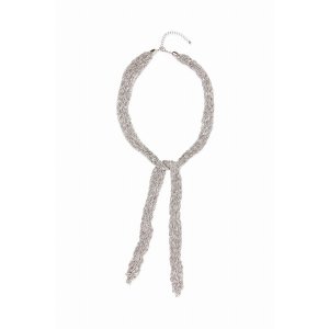 Saachiwholesale 608526 Pewter Chain Scarf (pack Of 1)