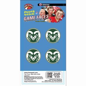 Innovative WC168R COLORADO STATE Waterless Peel  Stick Temporary Tatto