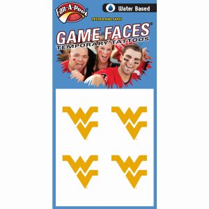 Innovative C79R WEST VIRGINIA Fan-a-peel  Gamesfaces Water Tattoos (pa