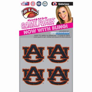 Innovative DZC12R AUBURN Waterless Peel  Stick Temporary Tattoos Fan-a