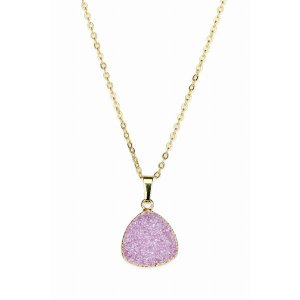 Saachiwholesale 609132 Oval Pendant Druzy Necklace (pack Of 1)