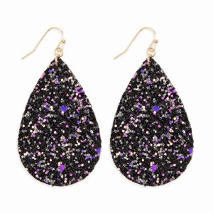 Dobbi HDE2560MT Sequin Teardrop Metal Drop Dangling Earrings ( Variety