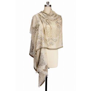 Saachiwholesale 130778 Pam Beige Scarf (pack Of 1)