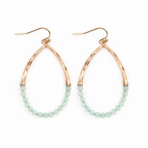 Dobbi ME3037MNT Semi Precious Pearshape Earrings ( Variety Colors Avai