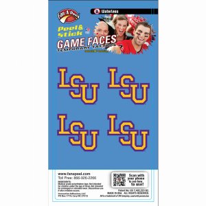 Innovative WC50R LSU Waterless Peel  Stick Temporary Tattoos Fan-a-pee