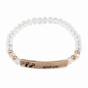 Dobbi 83527WTGD Beach Girl Bar Beads Bracelets ( Variety Of Colors Ava