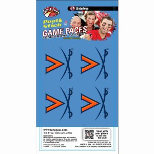 Innovative WCC75R VIRGINIA Waterless Peel  Stick Temporary Tattoos Fan