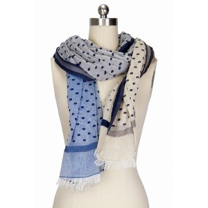 Saachiwholesale 130789 Ombre Polka Dot Scarf (pack Of 1)