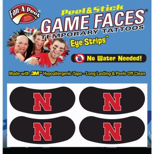 Innovative ES57R NEBRASKA Black Eye Strips Fan-a-peel  Gamesfaces (pac