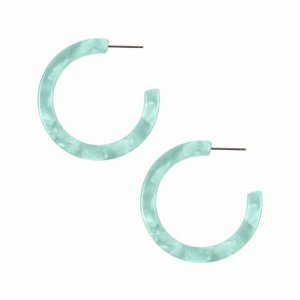 Dobbi VE2292MN Colorful Post Hoop Resin Earrings ( Variety Colors Avai