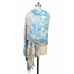 Saachiwholesale 130915 Misty Mixed Bordered Scarf (pack Of 1)