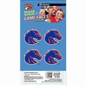 Innovative WCI114R BOISE STATE Waterless Peel  Stick Temporary Tattoos