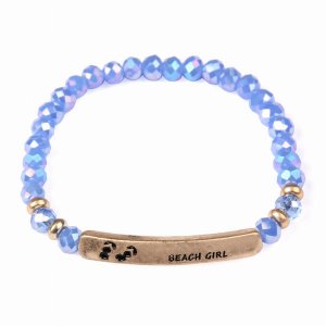 Dobbi 83527BLGD Beach Girl Bar Beads Bracelets ( Variety Of Colors Ava