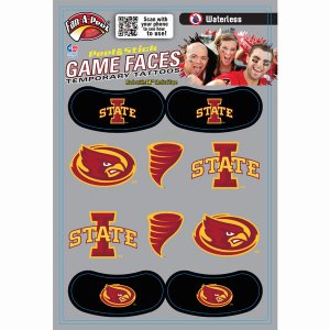 Innovative CPS47R IOWA STATE Waterless Peel  Stick Temporary Tattoos F