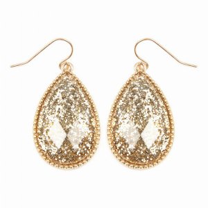 Dobbi VE2397WGGD Faceted Teardrop Glitters Drop Dangle Earrings ( Vari