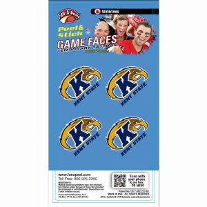 Innovative WC112R KENT STATE Waterless Peel  Stick Temporary Tattoos F